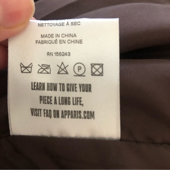 Apparis Faux Fur CELINA COAT Taupe Purple Size M - Picture 6 of 7